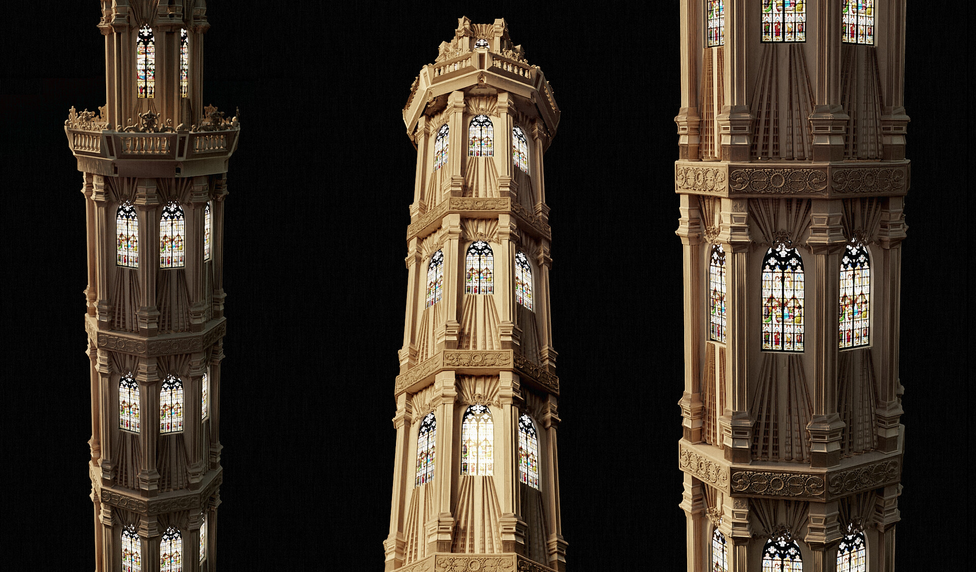 ArtStation - A Renaissance-inspired Tower 3D Model