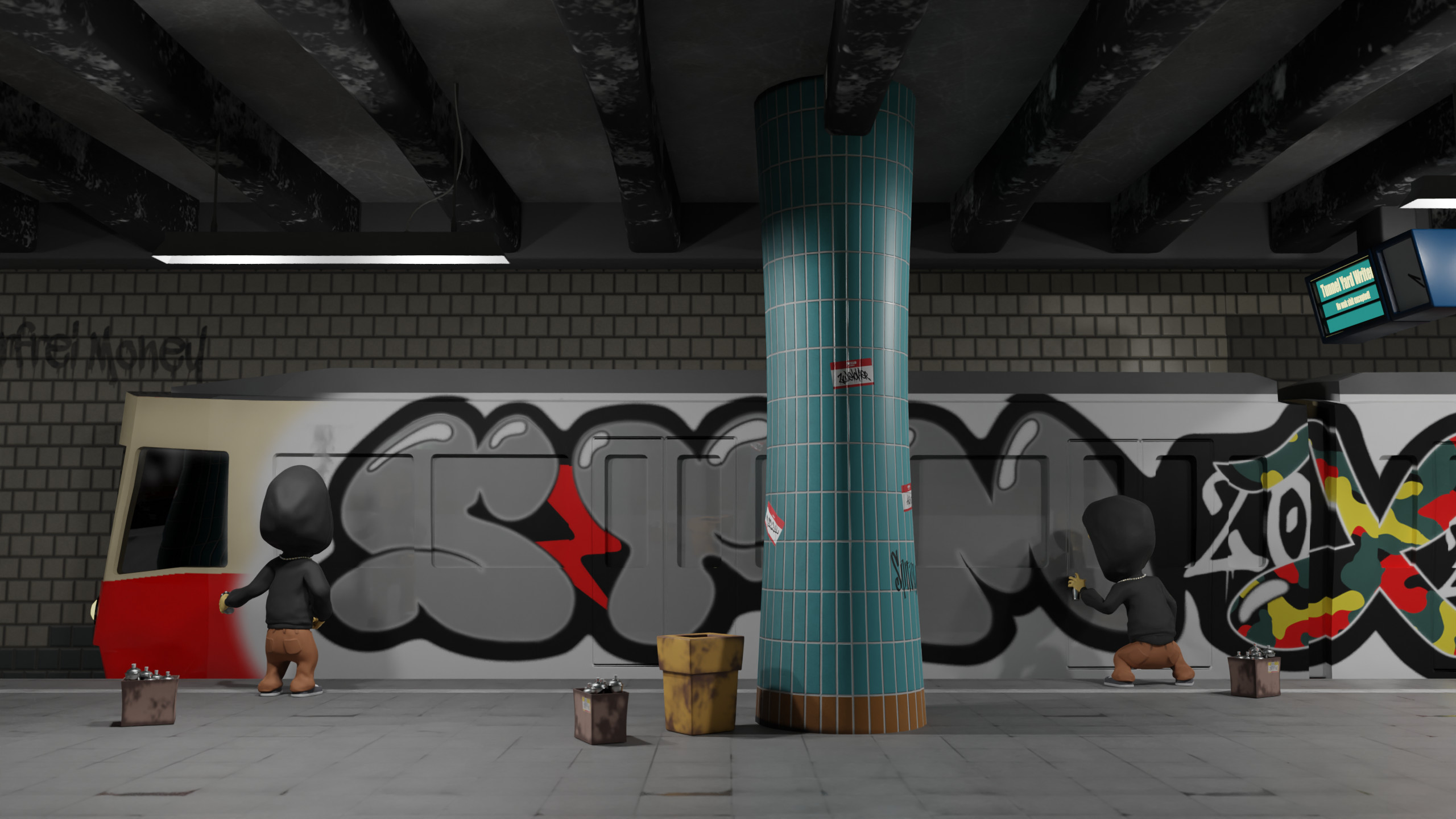 Bombed train left half