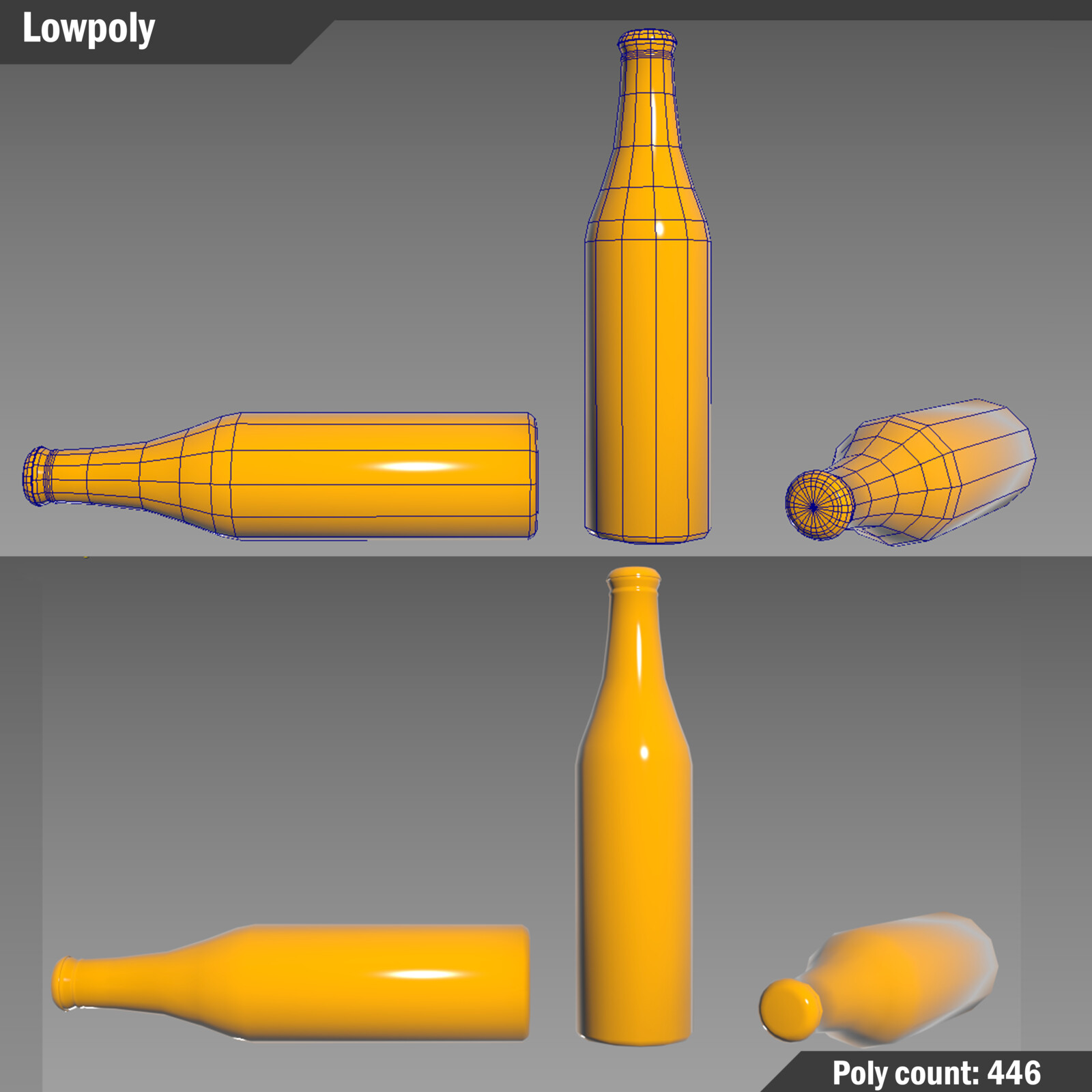 Bottle Low Poly Model
