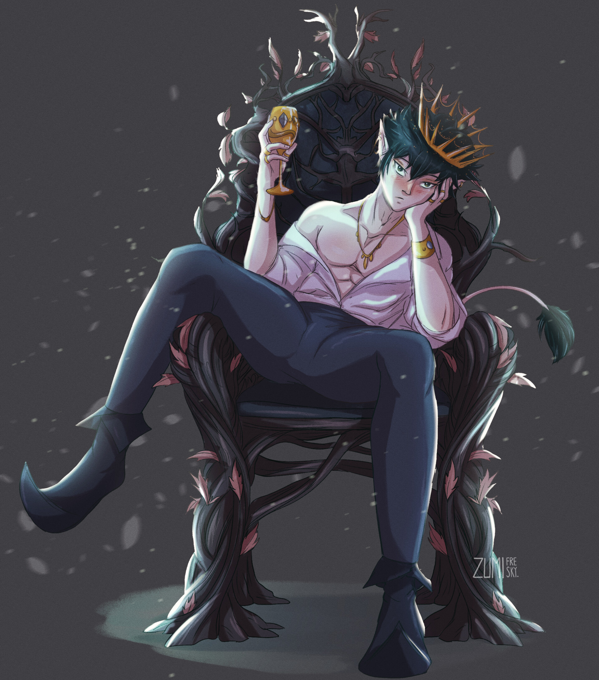 ArtStation - Cardan Greenbriar on his throne