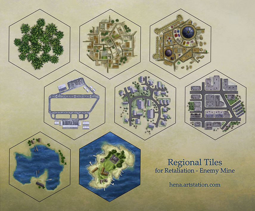 Terrain tiles - regional samples