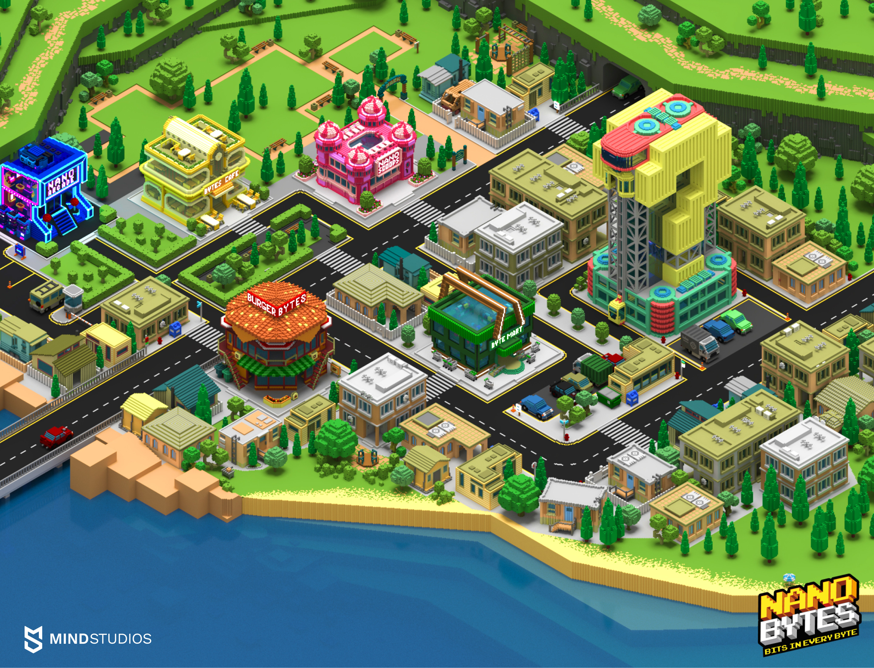 Mind Studios Games - Voxel City @ NanoBytes: ByteWorld