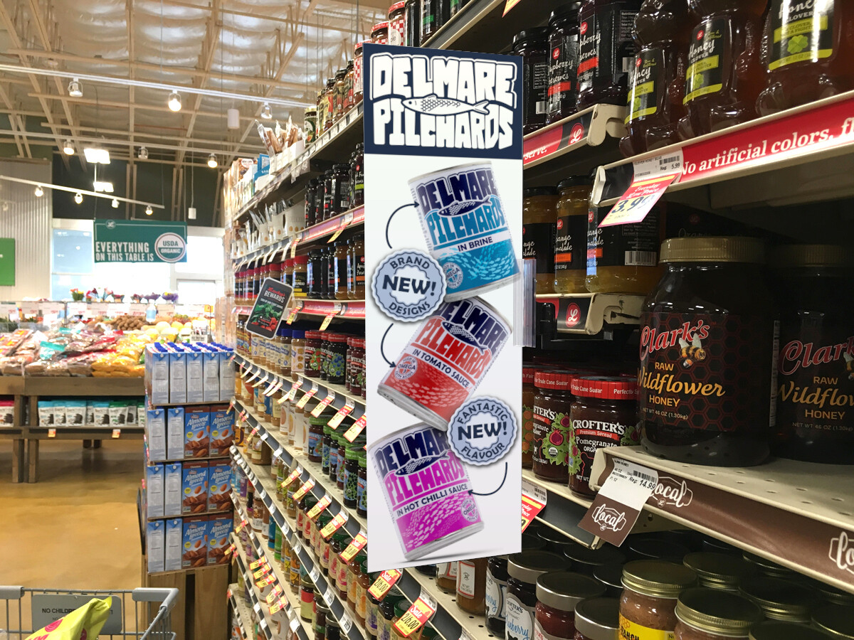 A shelf talker design for in store promotion. 