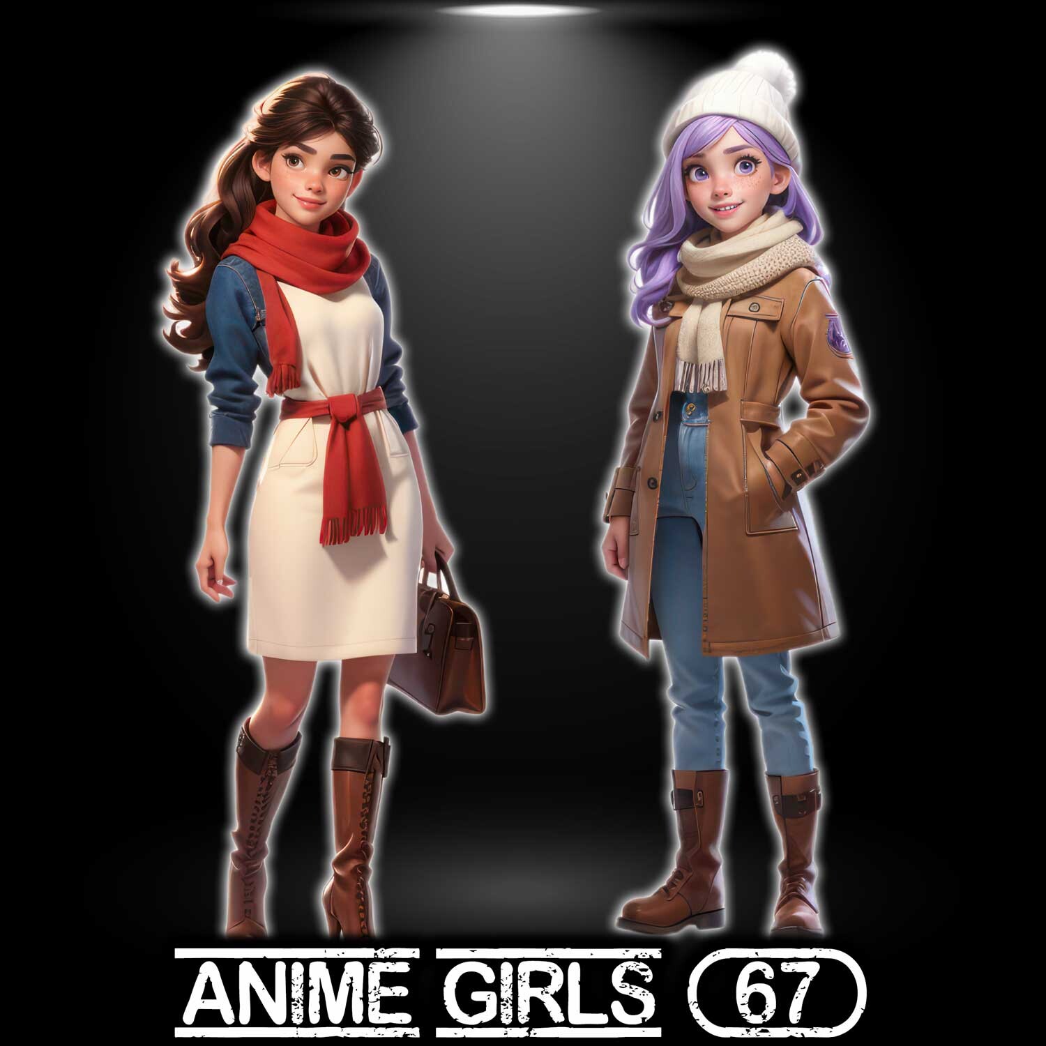 anime girl winter clothes designs