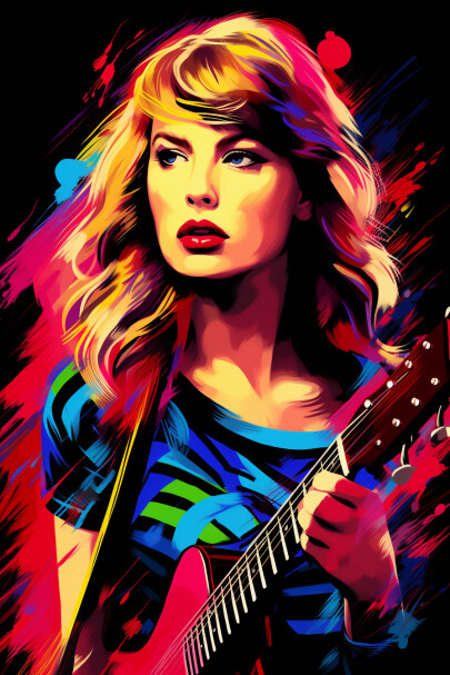 ArtStation - Pop art about singer Taylor swift