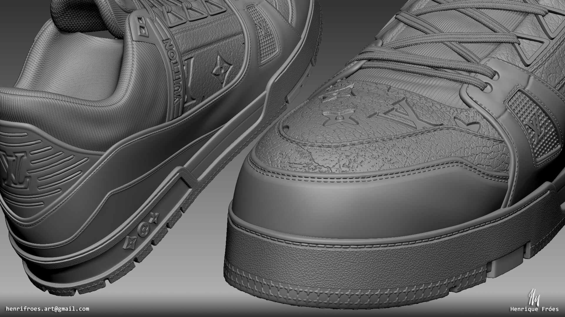Replica Louis Vuitton LV Trainer Sneakers In Transparent Material