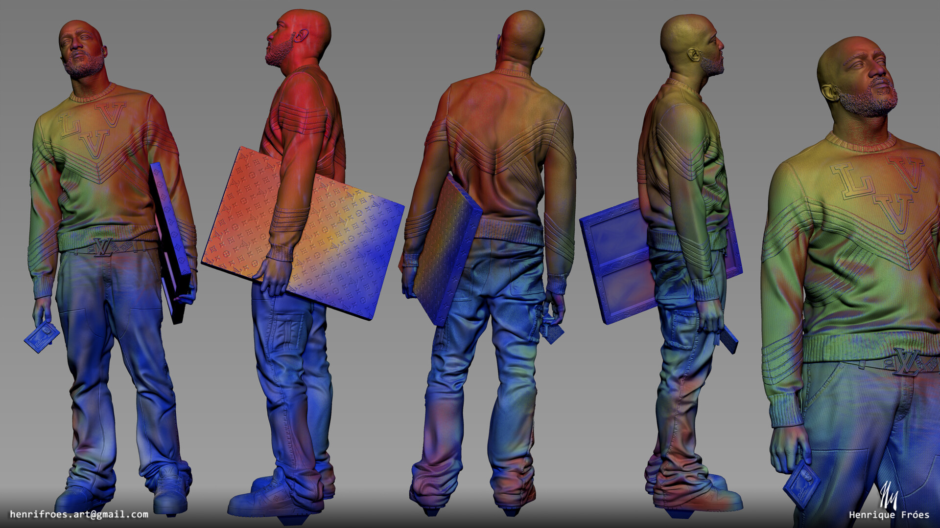 Virgil Abloh - Louis Vuitton Tribute Statue | 3D Print Model