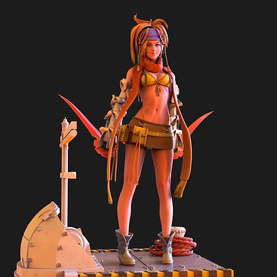 3D file Diorama Final fantasy X - Tidus + Yuna + Yuna ffx-2 + Yuna sexy  version + Extra Glyph base 🫦・Model to download and 3D print・Cults