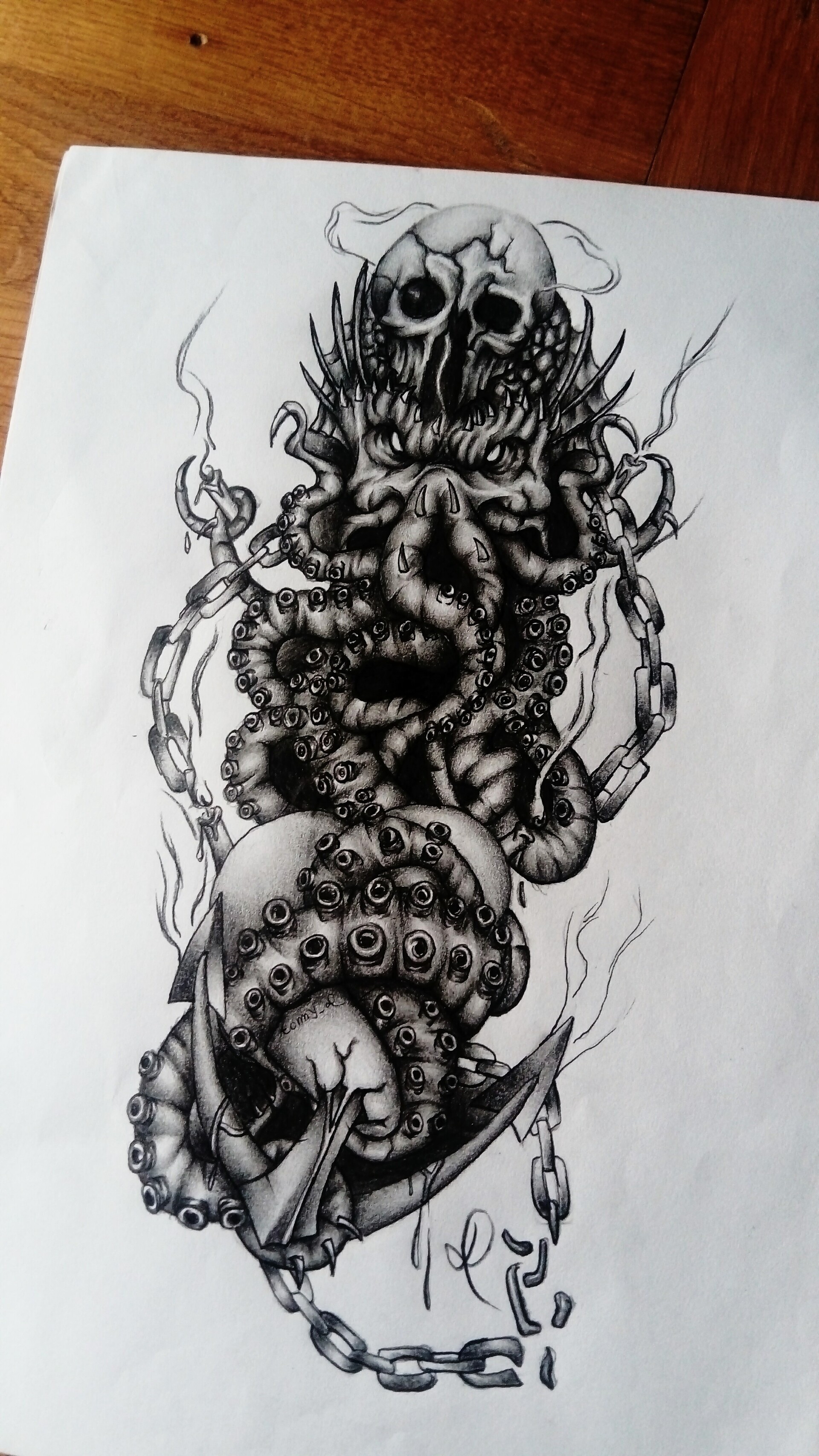 Octopus Tattoo Sketch Line Art Stock Vector (Royalty Free) 1578646465 |  Shutterstock, image size:1920x3413