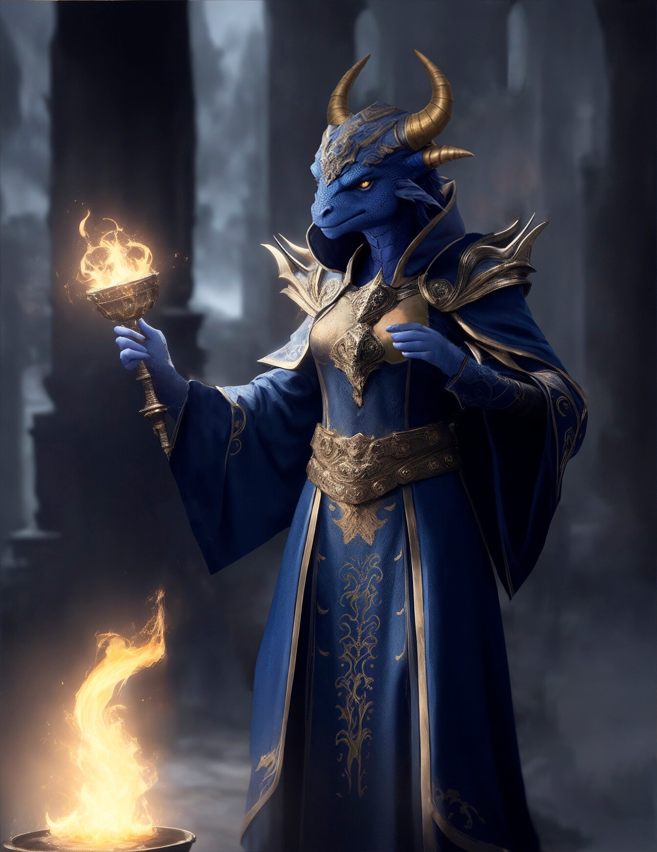 Artstation Dragonborn Sorcerer