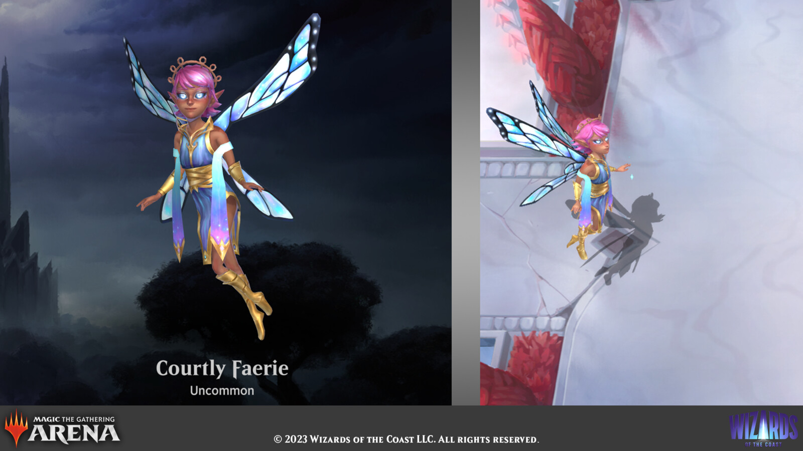 Select companion and game views for the Courtly Faerie