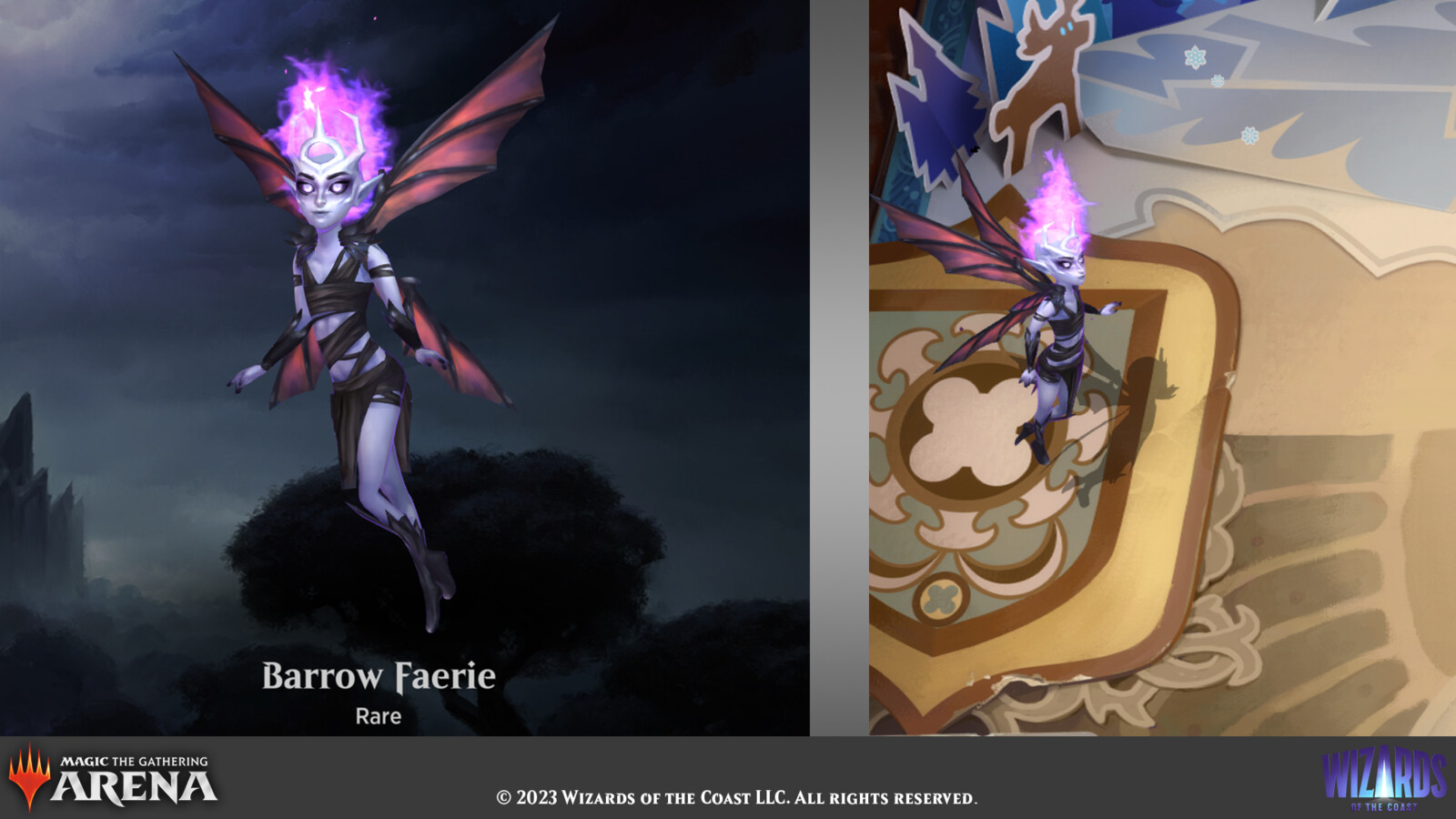 Select companion and game views for the Barrow Faerie