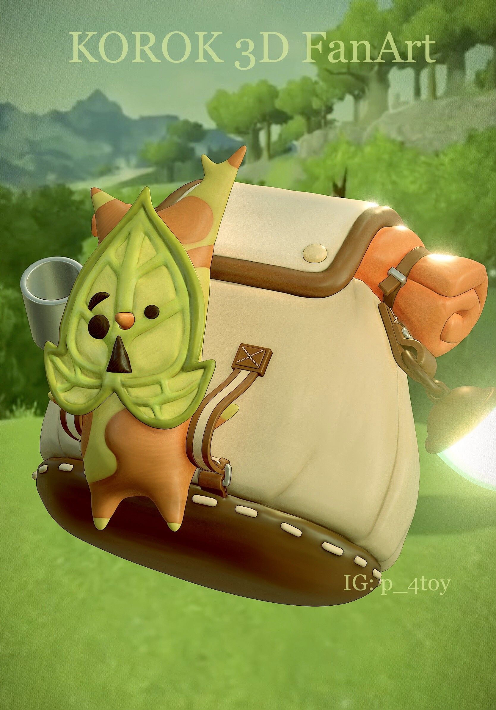 Artstation korok with backpack
