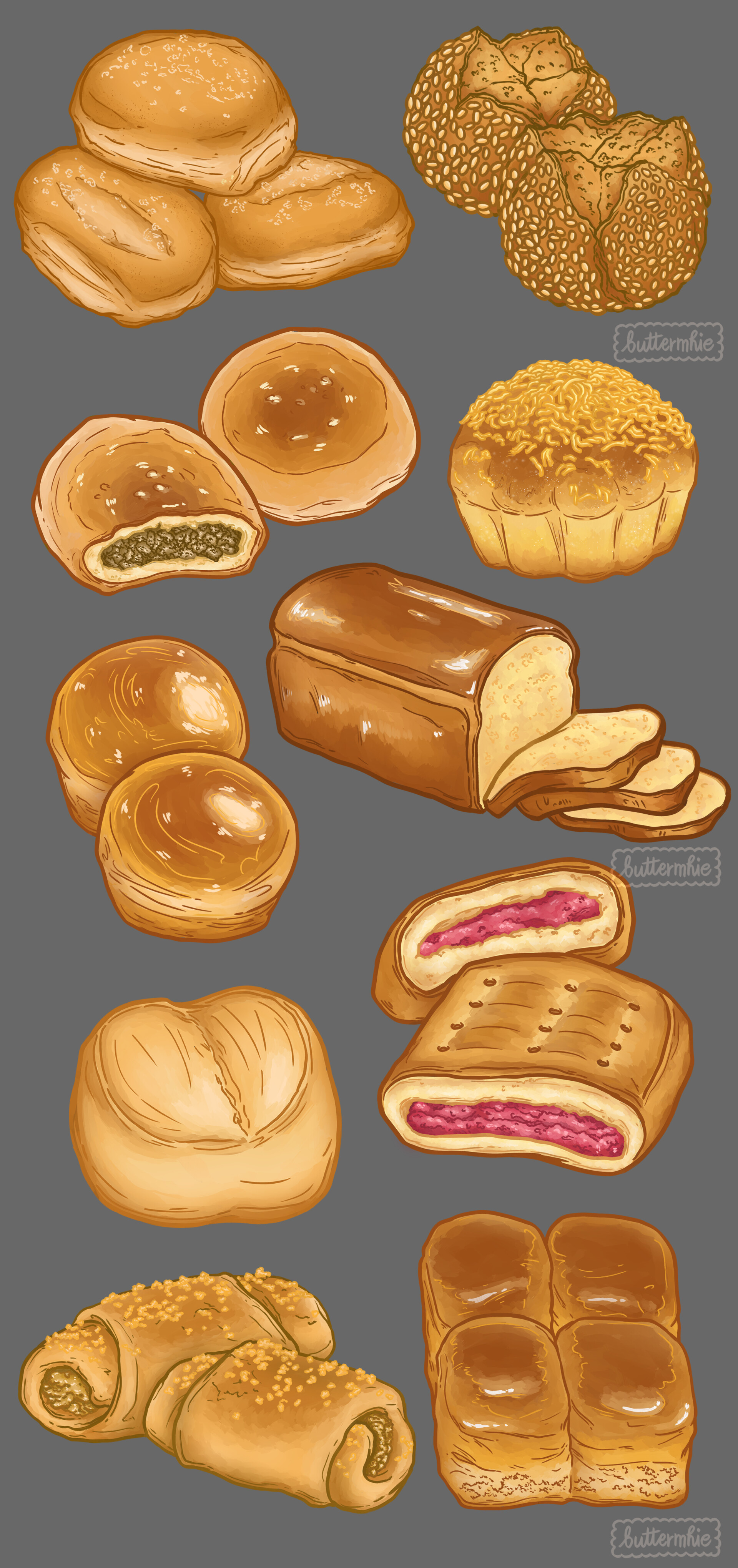 20 Fantastic Bread Drawing Ideas - Beautiful Dawn Designs | Bread, Loaf  bread, Drawings