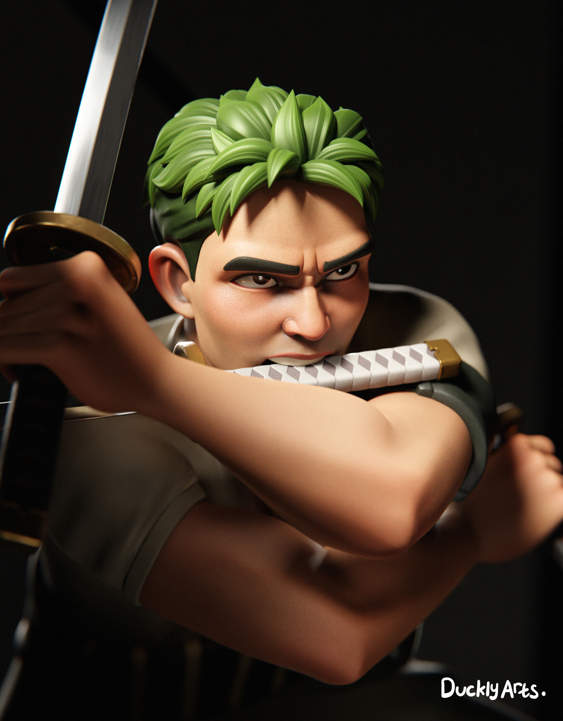 One Piece Artwork Gives Zoro the Perfect 3DCG Makeover