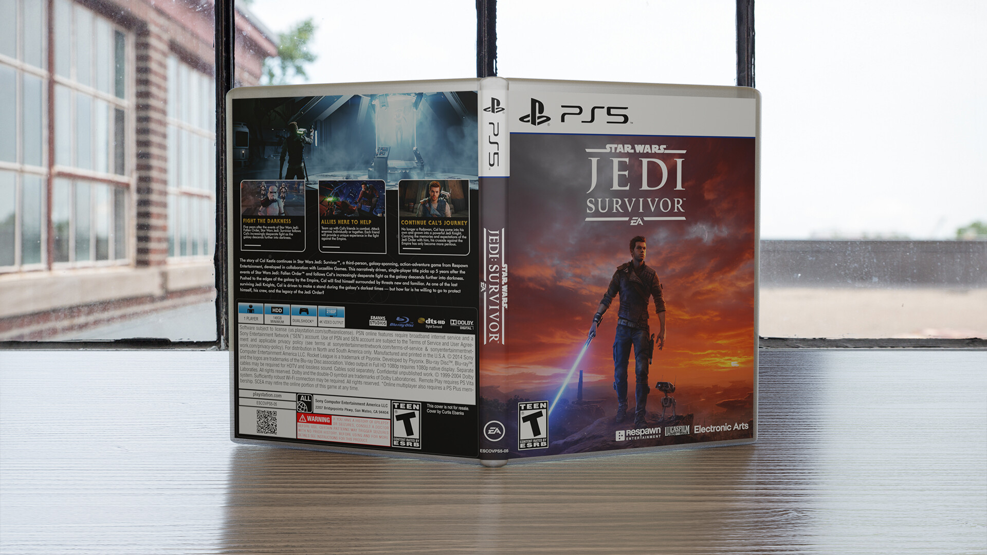 CUSTM REPLACEMENT CASE Star Wars: Jedi - Survivor Deluxe PS5 NO DISC