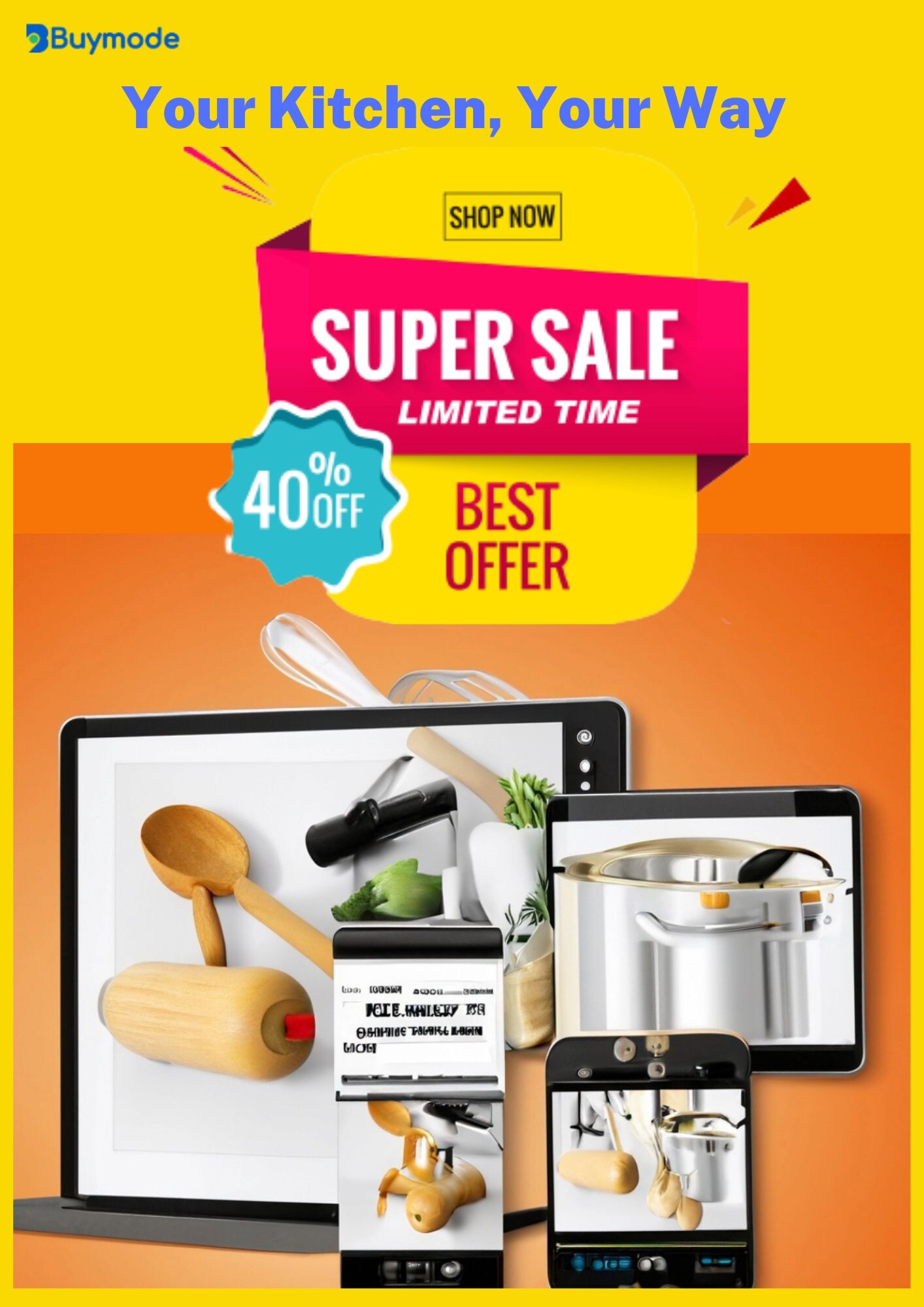 Sale of Household Kitchen Appliances Online Flyer Template