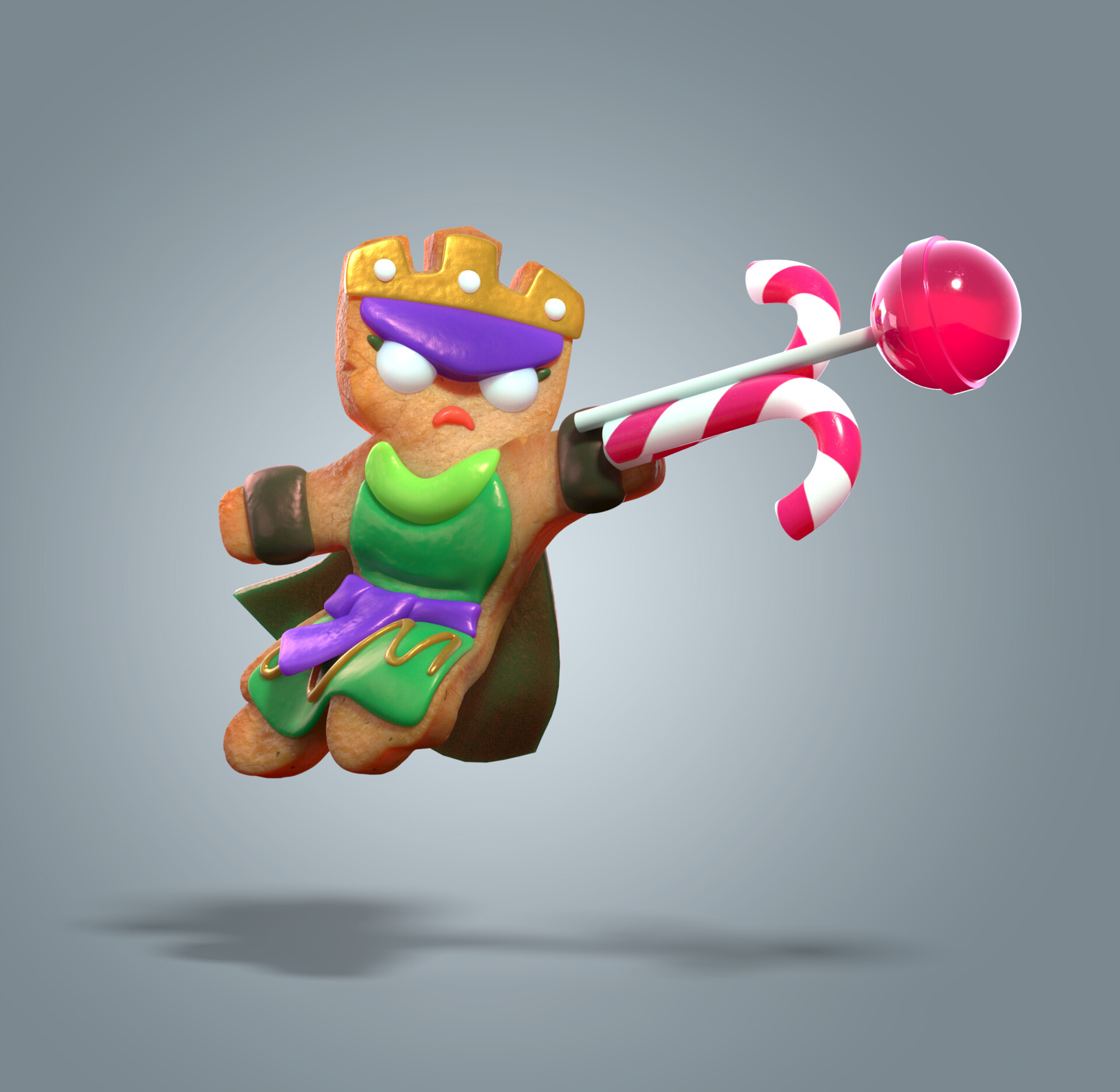 ArtStation - Clash of Clans : Gingerbread Archer Queen, image size:1920x1872