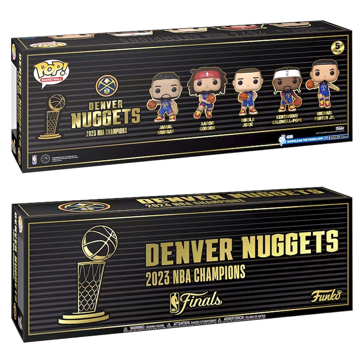 Denver Nuggets Funko 2023 NBA Finals Champions POP! Five-Pack With