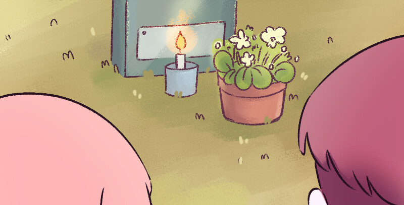 visiting the grave