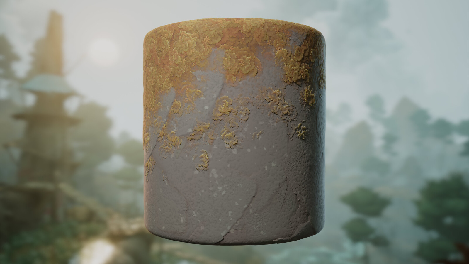 Stone and moss (height blended)