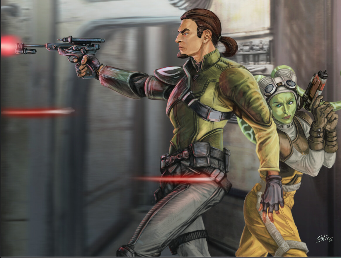 Kanan Jarrus and Hera Syndulla from Star Wars Rebels