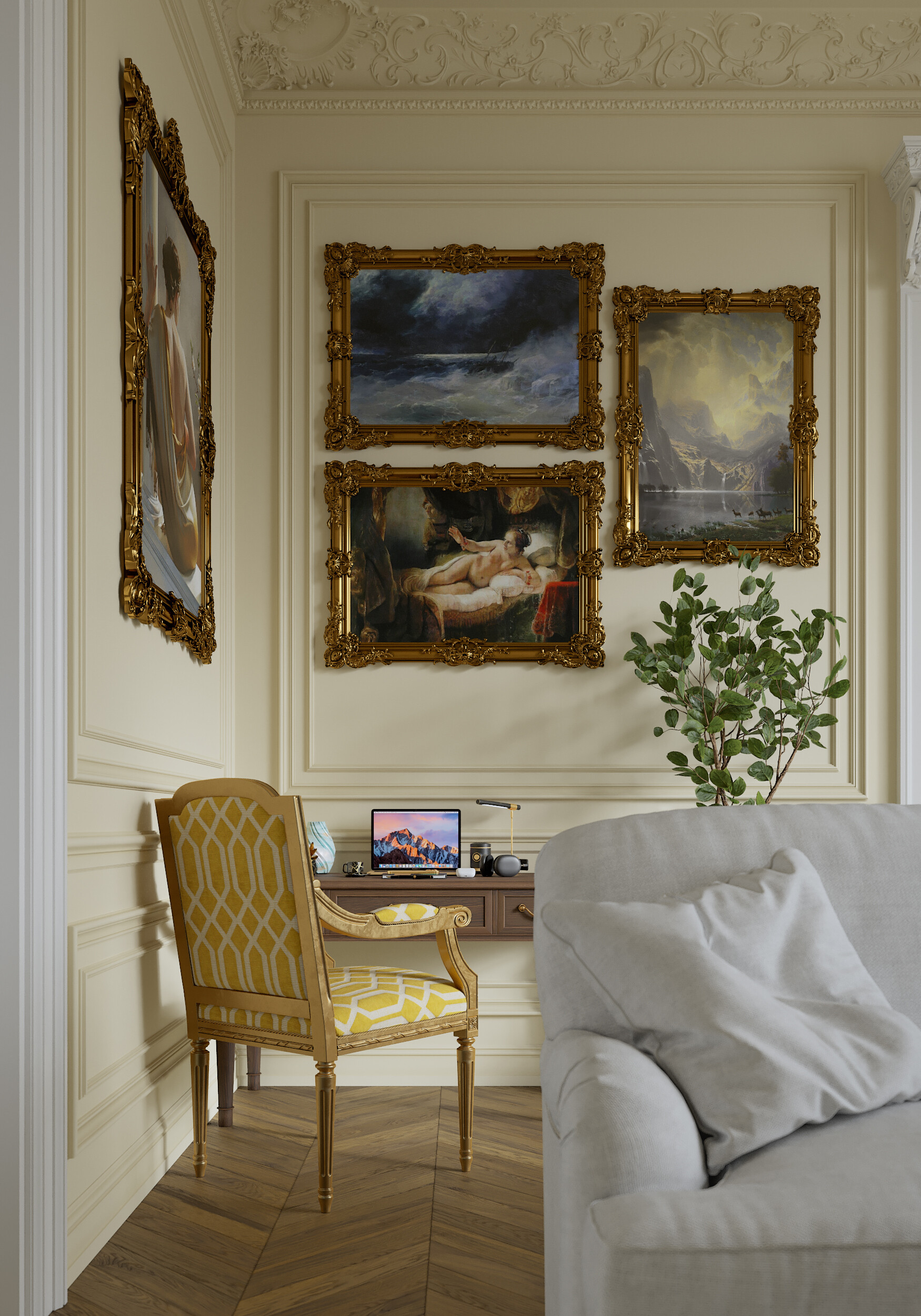 ArtStation - Living room in classic style