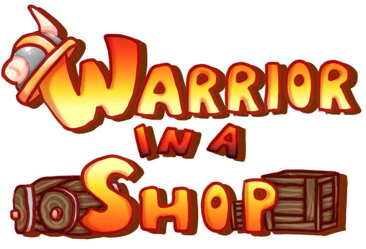 Warrior in a Shop Title Screen