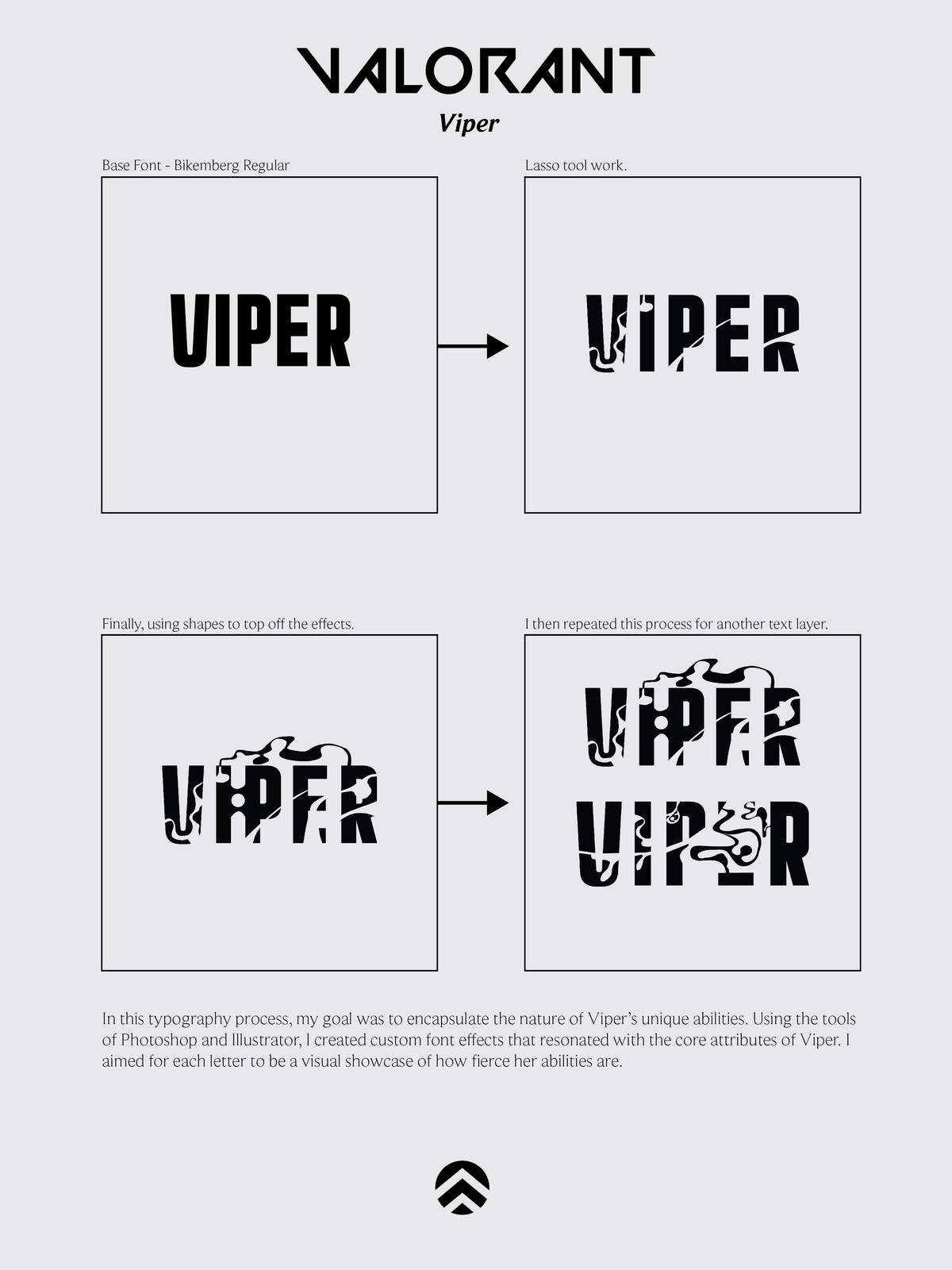 Viper Typography Process