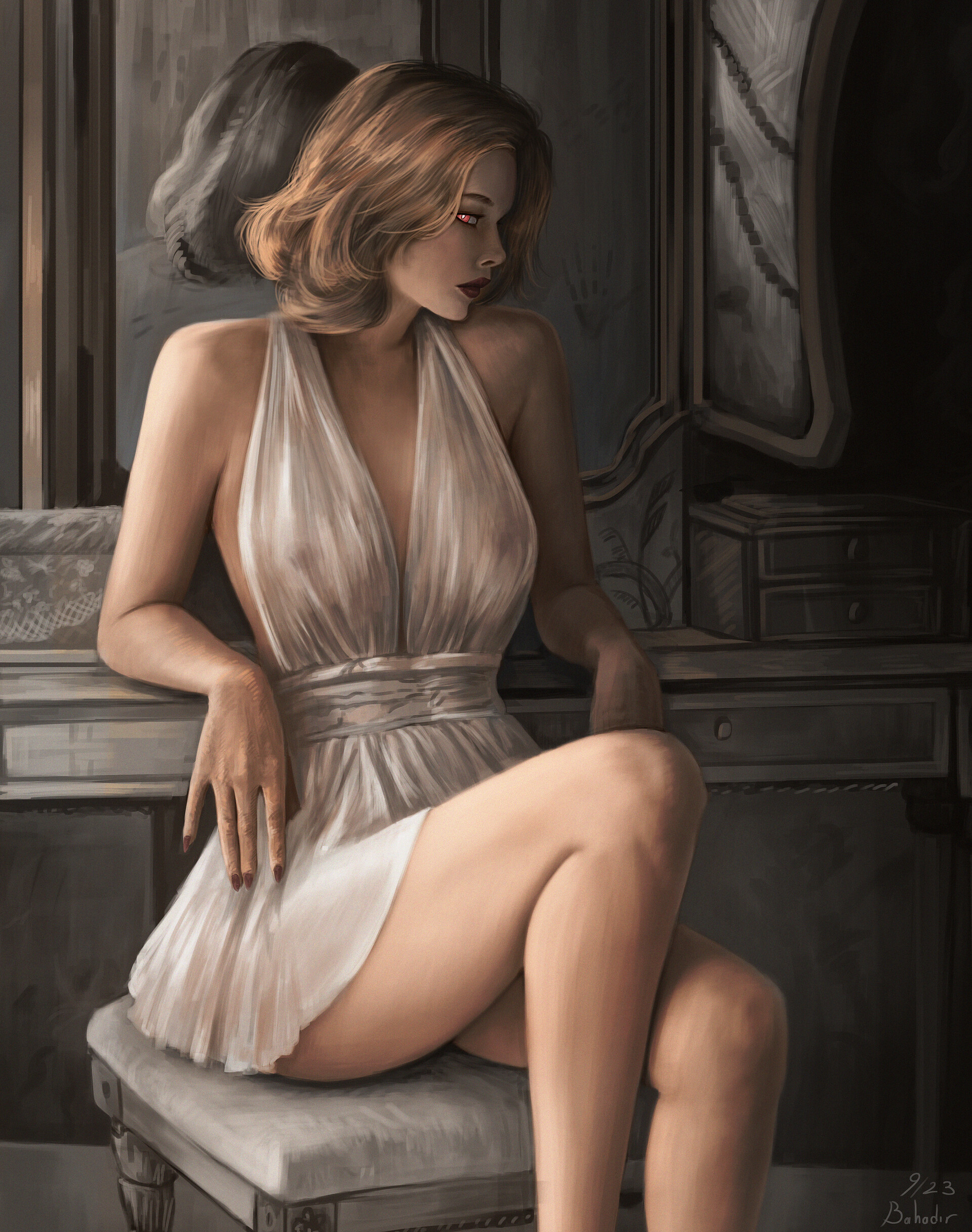 Painting of a woman by Bahadır Atcı