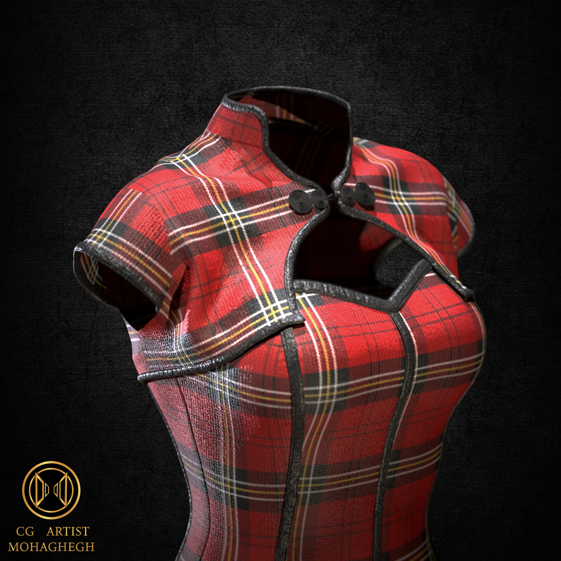 CG Artist Mohaghegh Tartan Prom Dress
