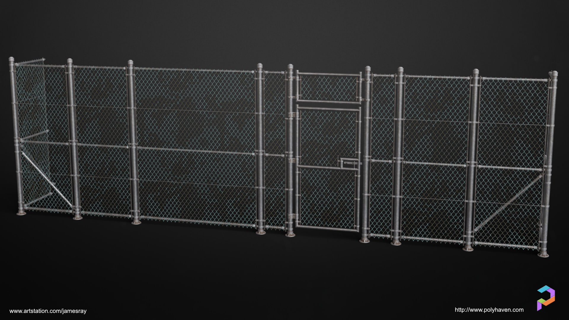 ArtStation - Modular Chainlink Fence - Free CC0 Asset