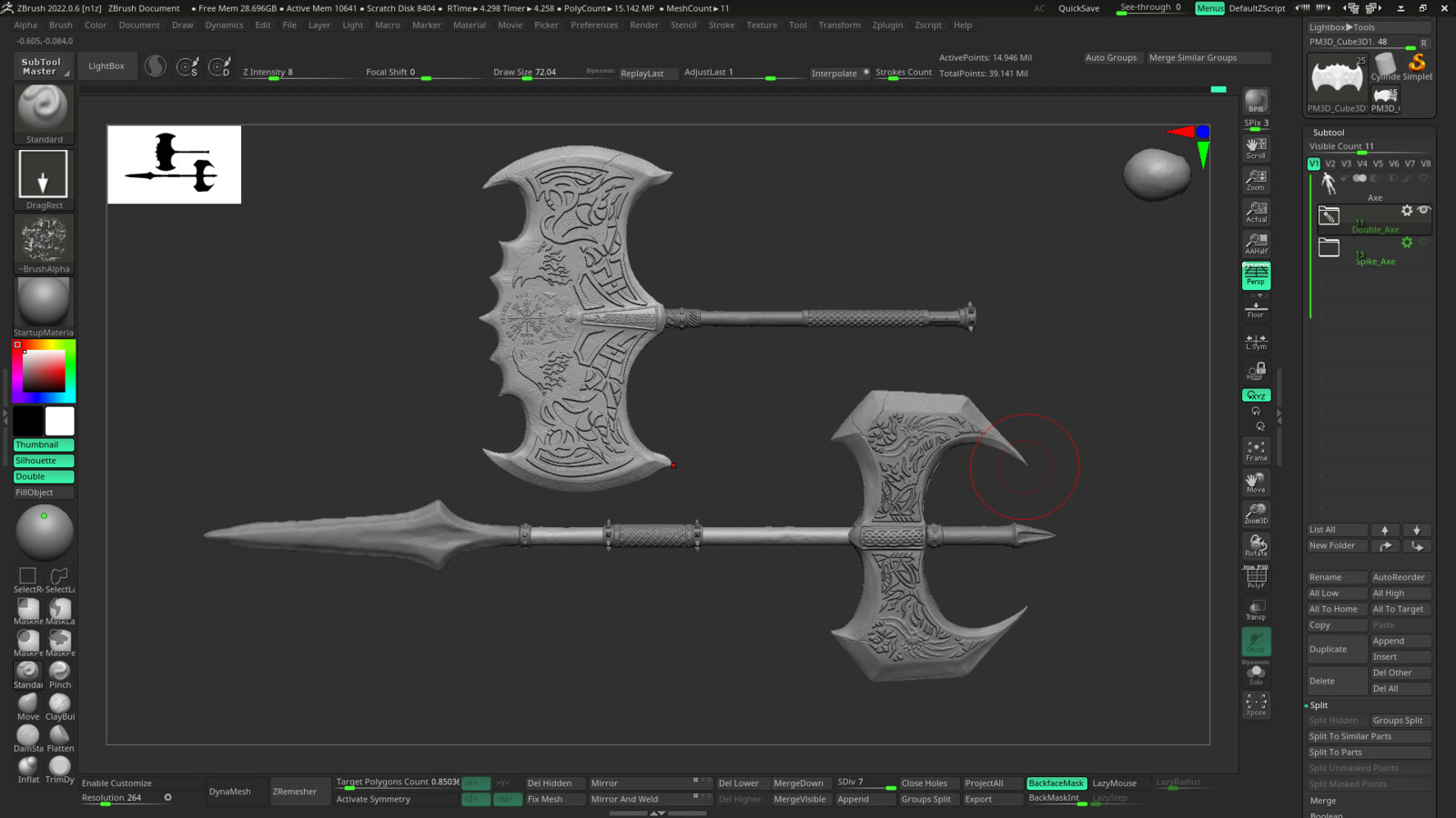 Weapons detailing