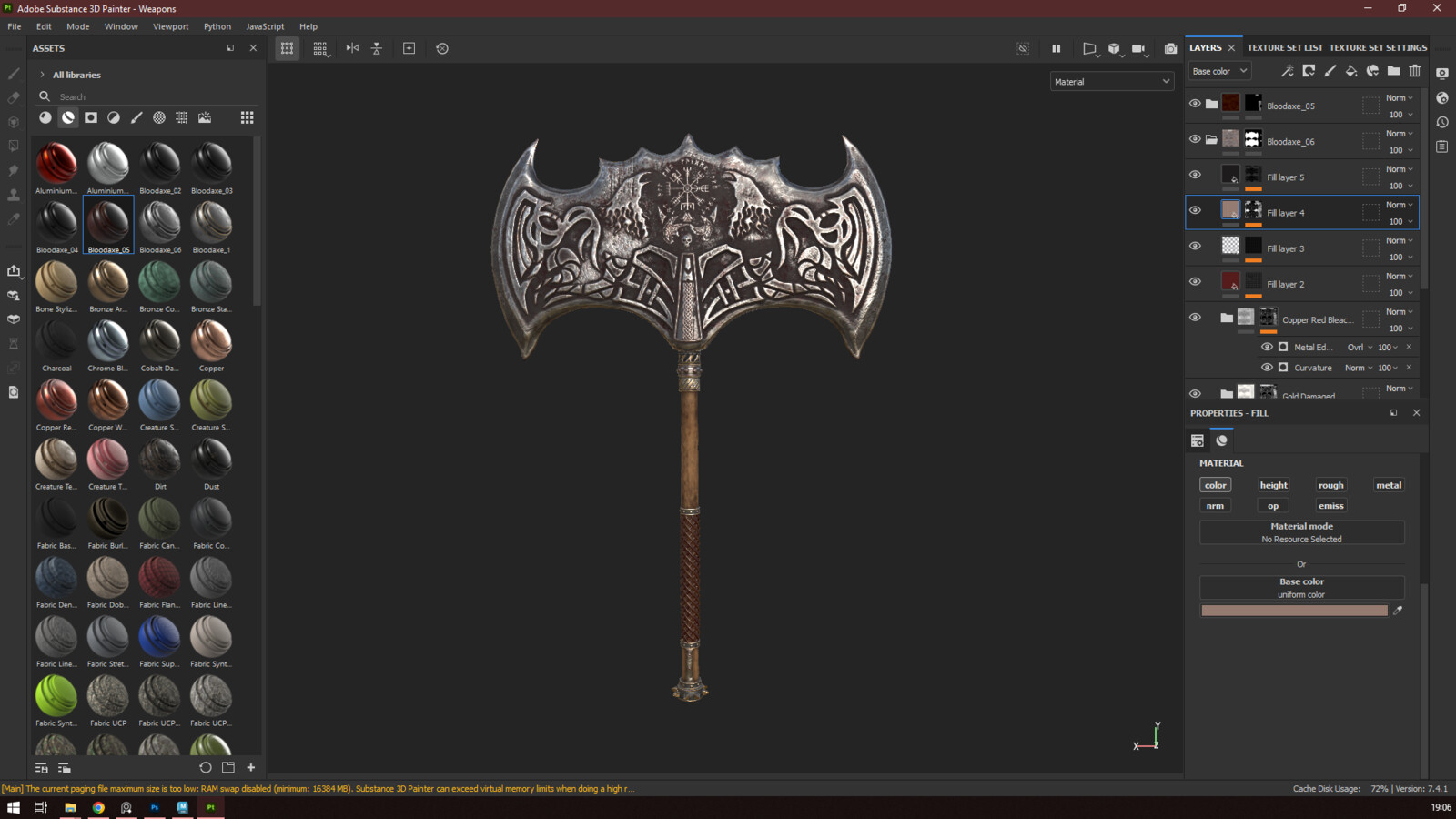 Weapon texturing