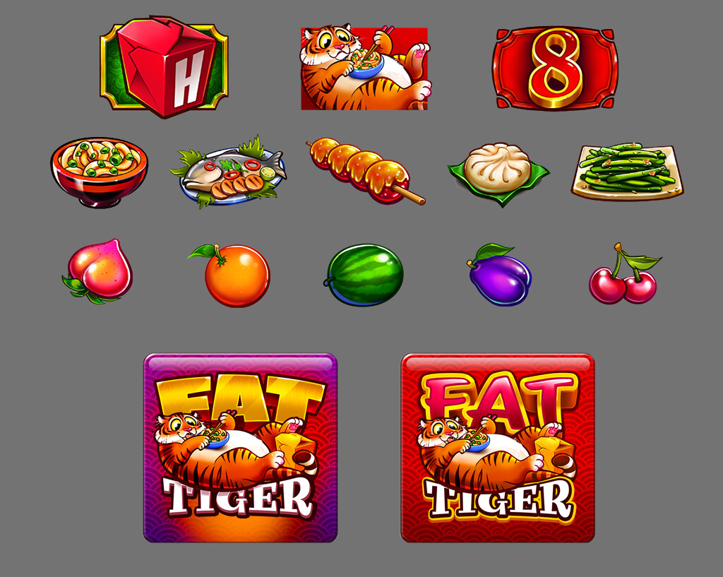 Fat Tiger Symbols, Logo and Tile