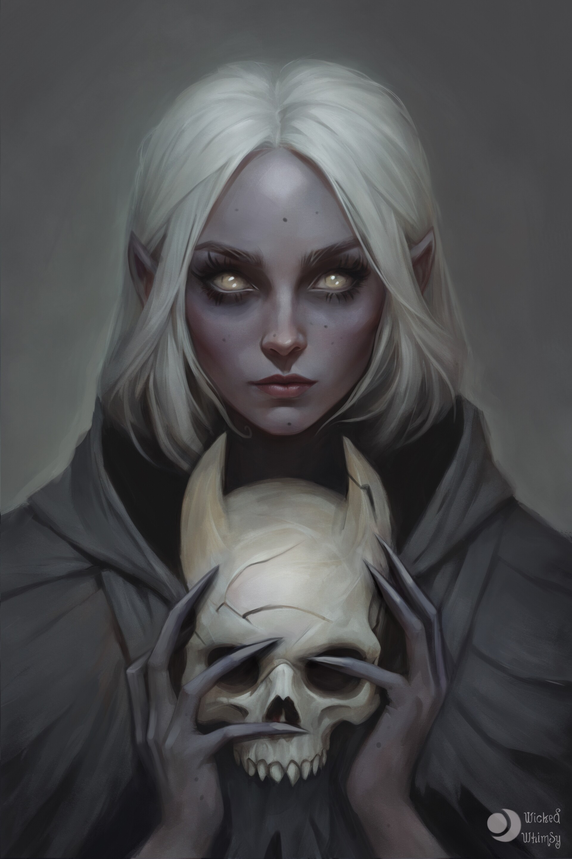 ArtStation drow warlock
