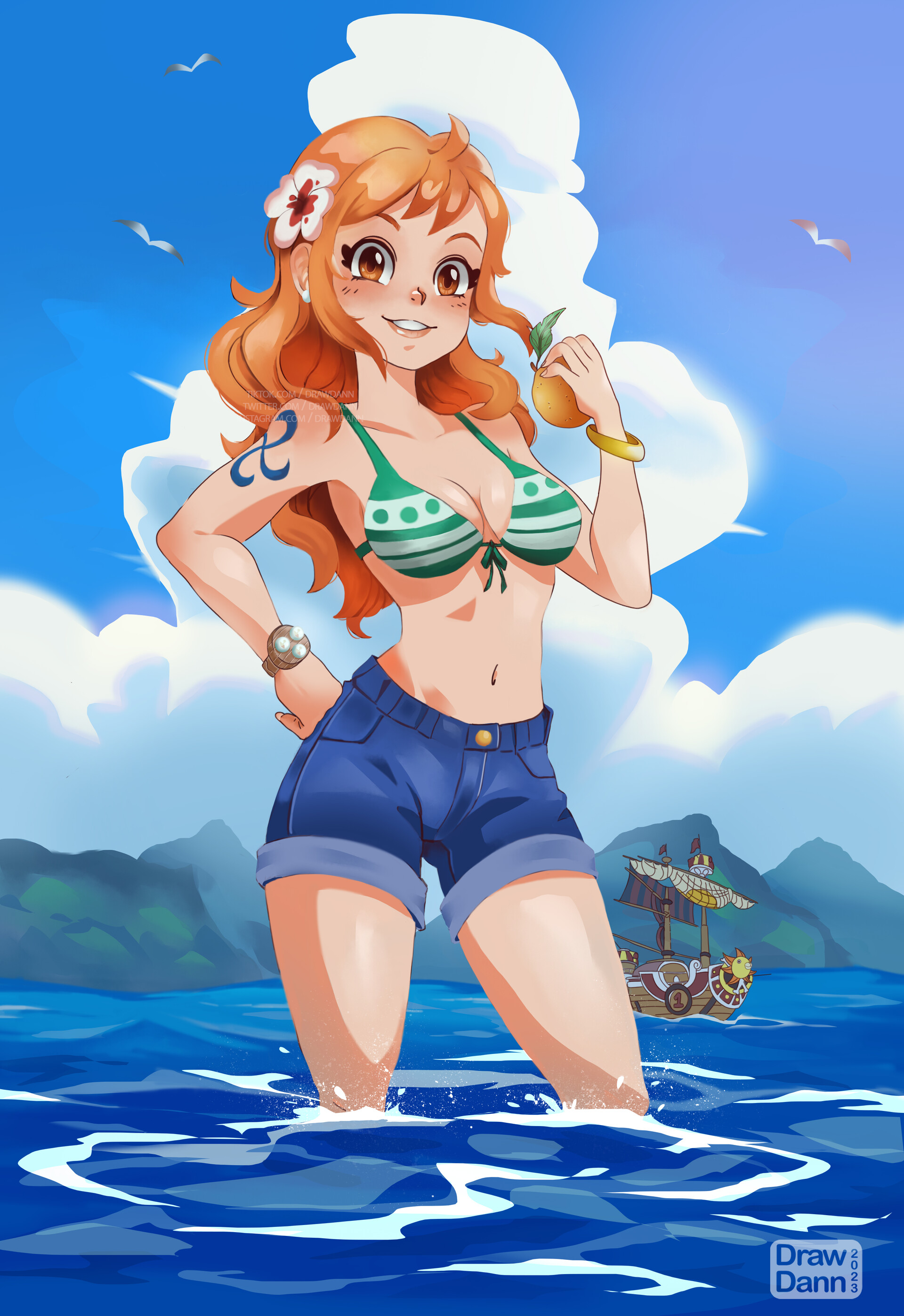 ArtStation - Nami - One Piece animated wallpaper