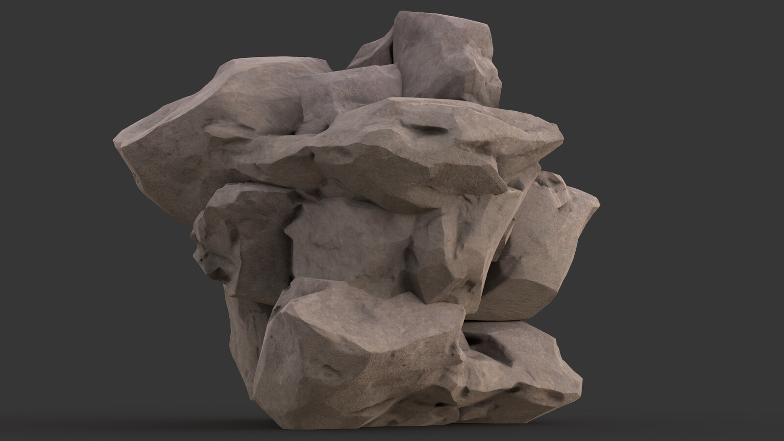 Asset #1 _ Same rock with different texture set