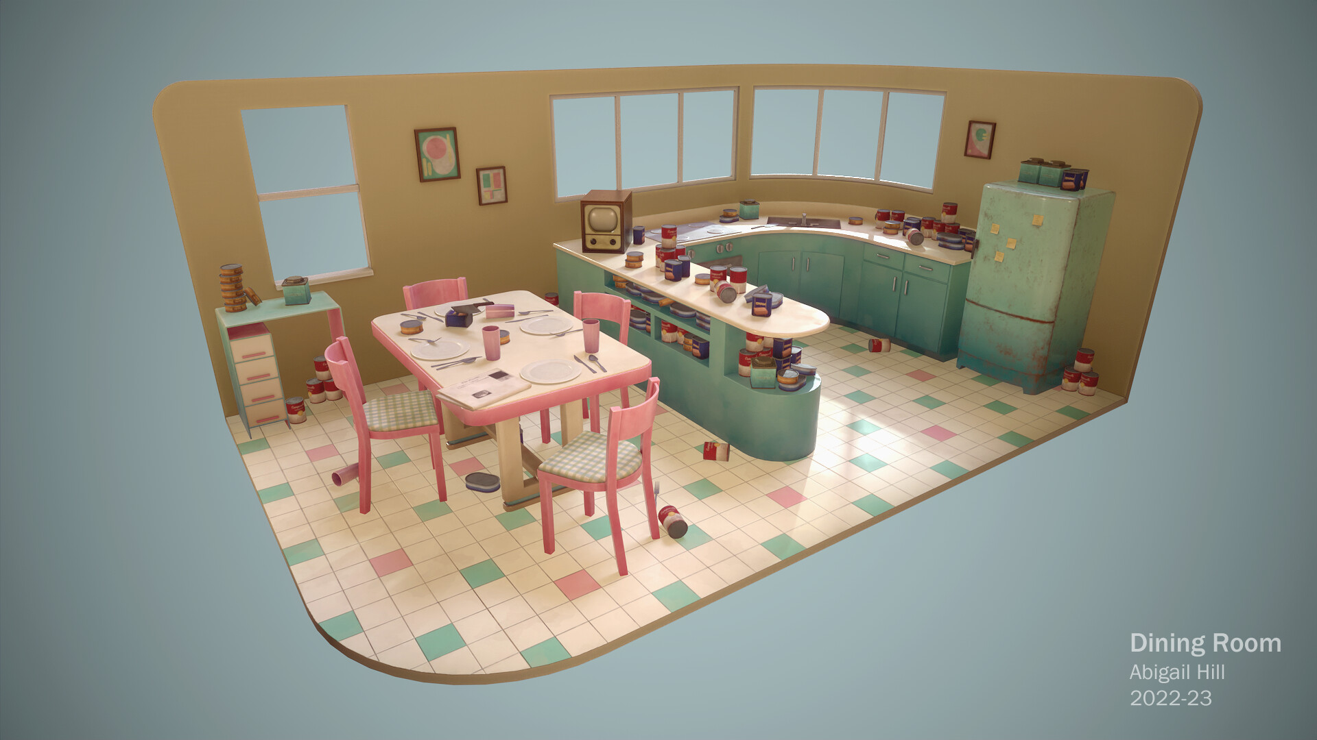 Abigail Hill Dining Room Kitchen Diorama abigail-hill-dining-room-kitchen-diorama