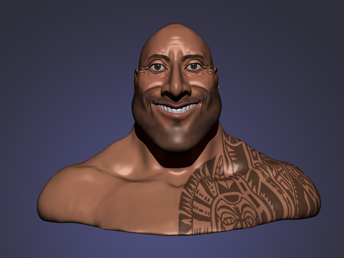 The Rock Dwayne Johnson Realistic Character Modelo 3D