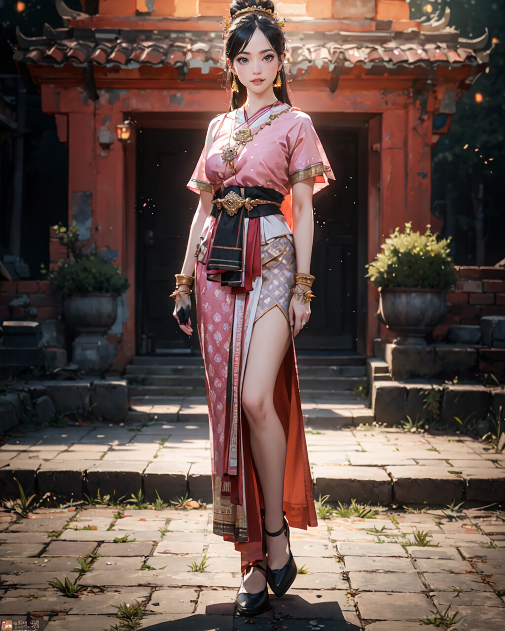Fusion traditional shop dress