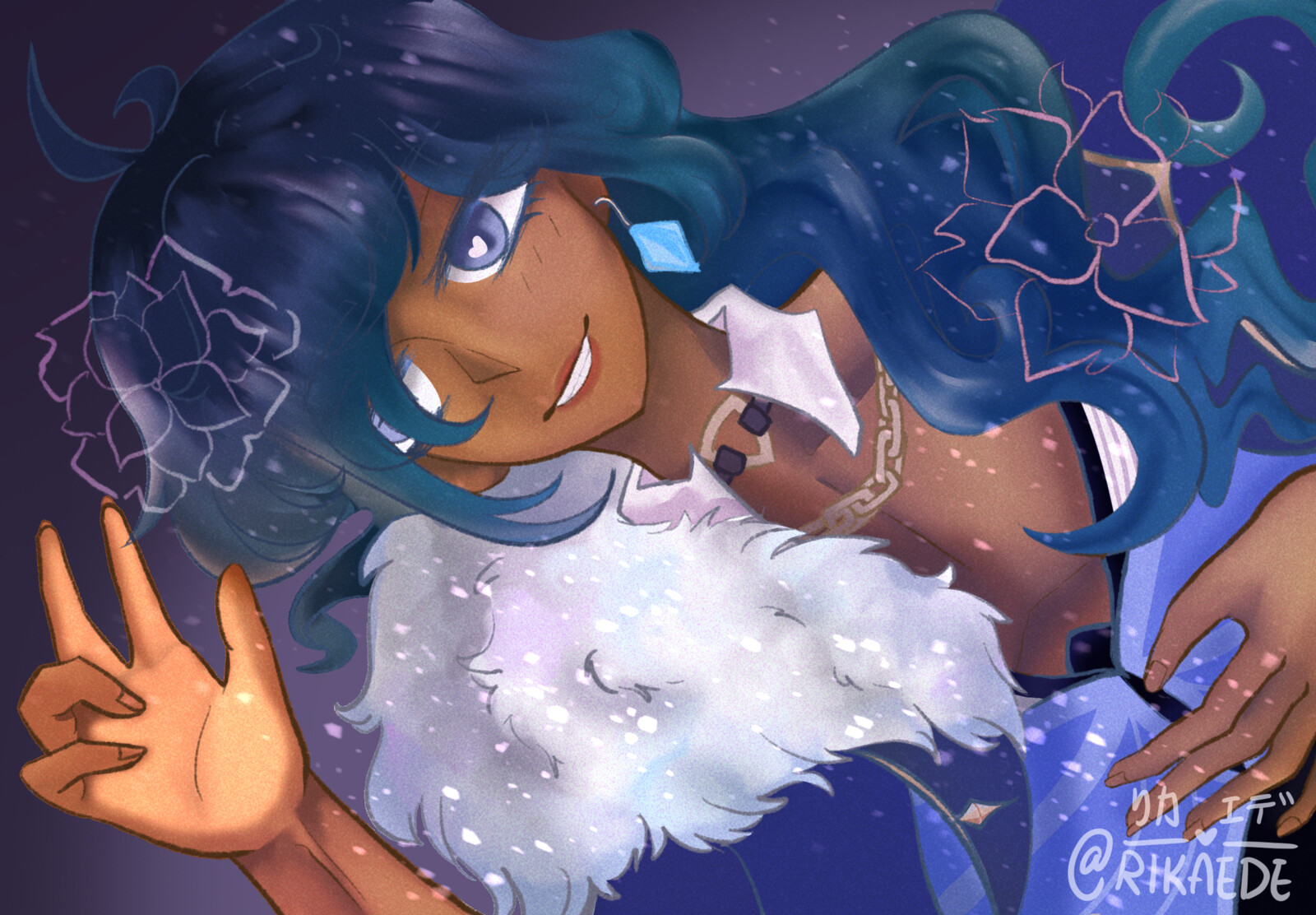 An illustration of Kaeya from the game Genshin Impact.