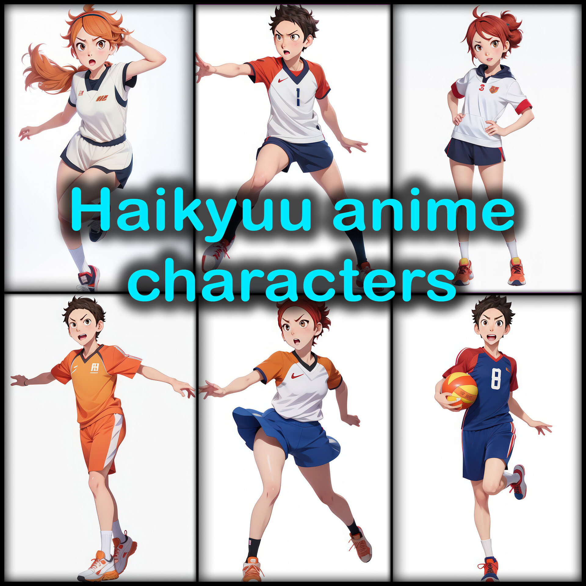 ArtStation - 280 Haikyuu anime characters Reference Pack - 4K