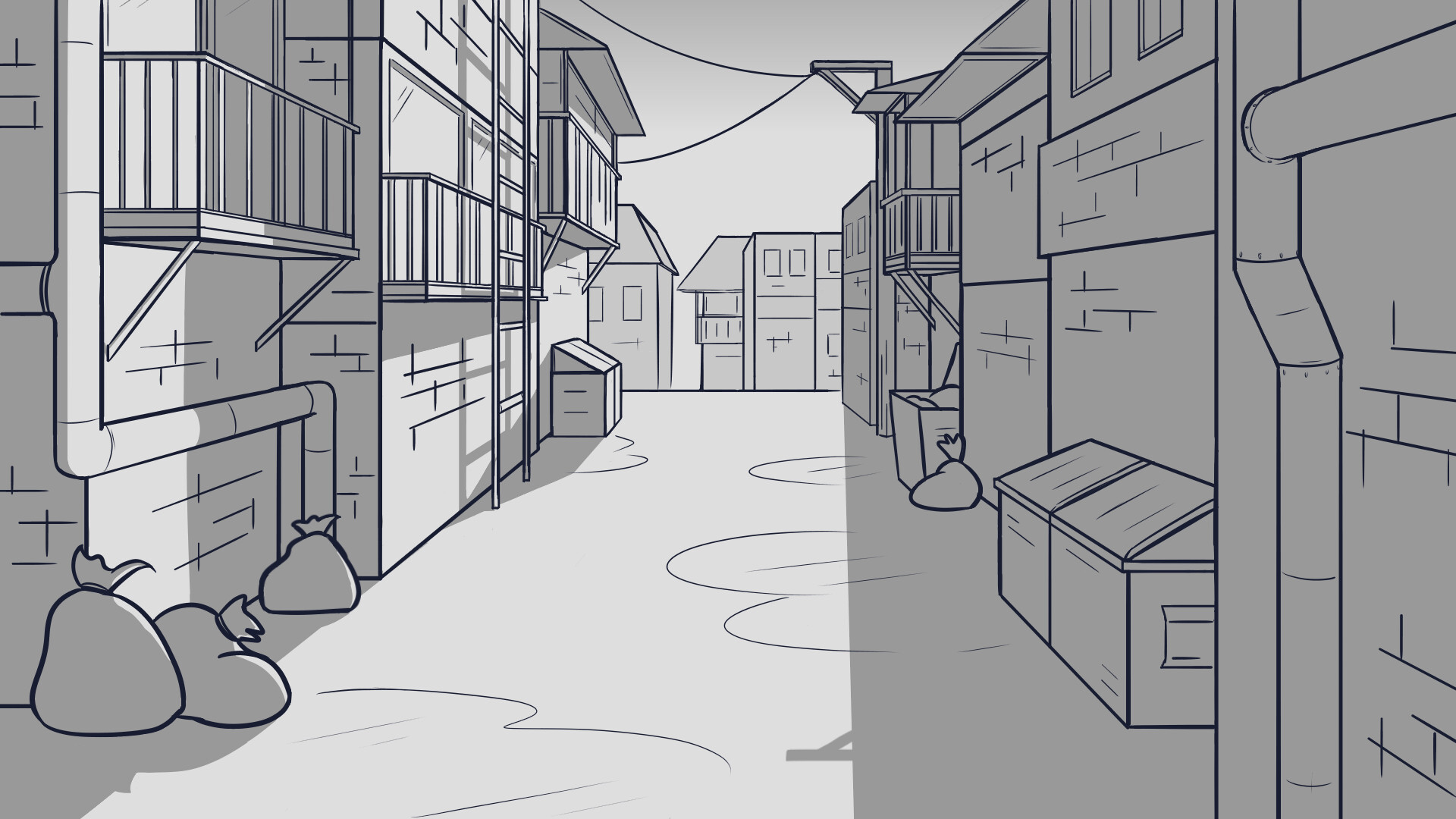 ArtStation - Alleyway Layout