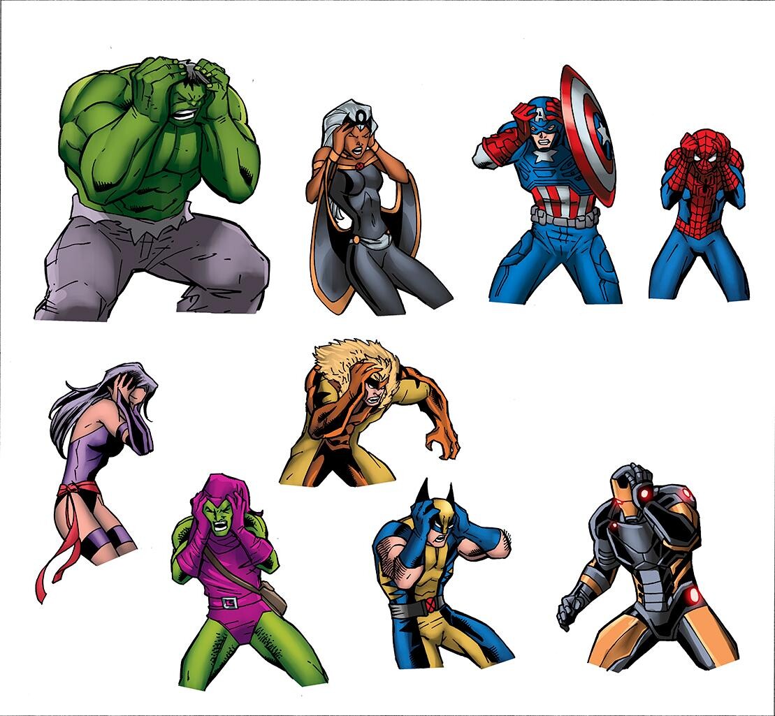 Marvel Comics Avengers Mobile Game Assets