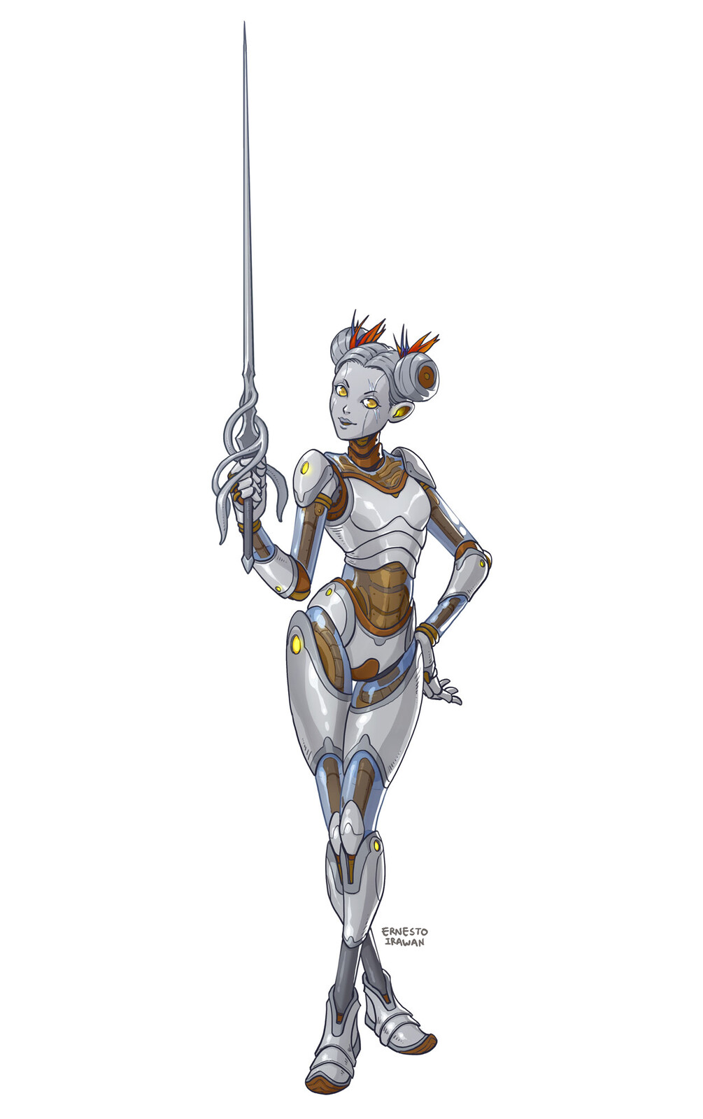 Strelitzia, Warforged Clockwork Soul Sorcerer