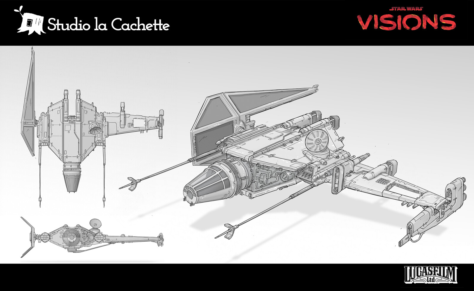 Rebel makeshift spaceship concept. A mix of former imperial and rebel tech 