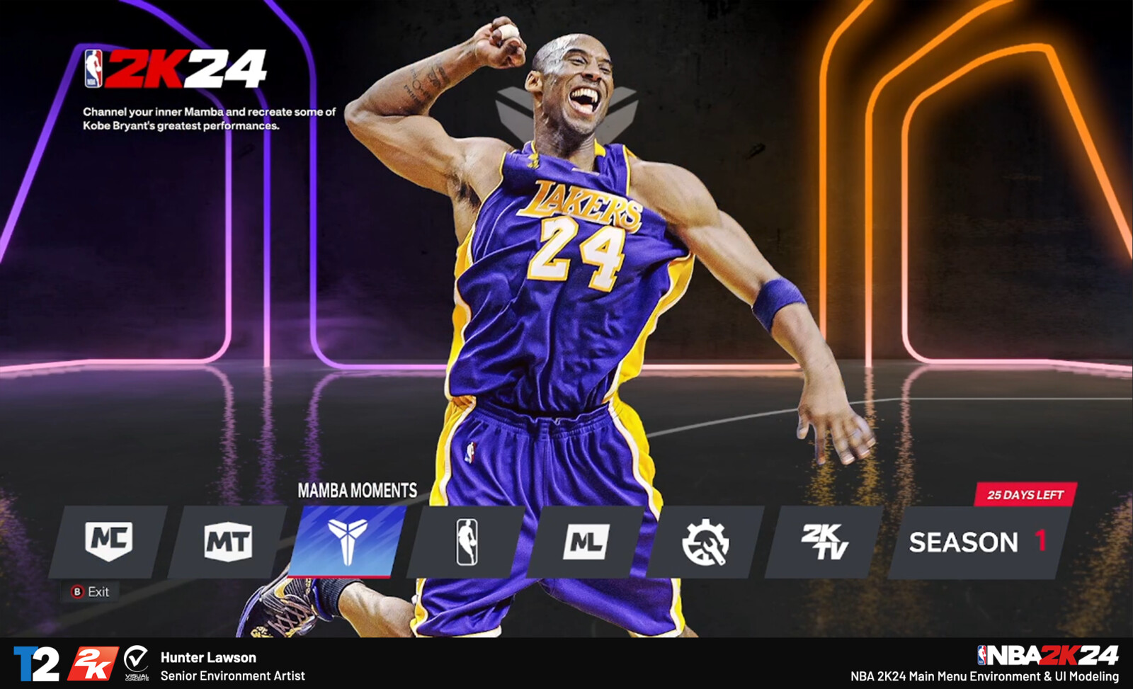 | | NBA 2K24 Main Menu | Environment Modeling, Lighting, &amp; Texturing | |
