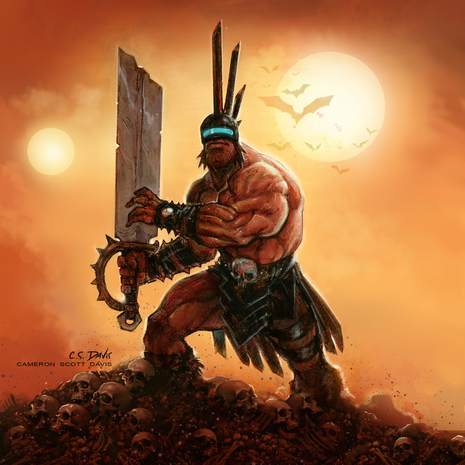 Beef Bloodstayne. Hero character from the VR game Barbaria.