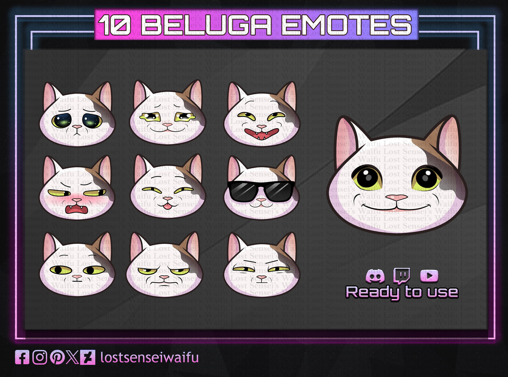 ArtStation - Beluga The Meme Cat Emotes